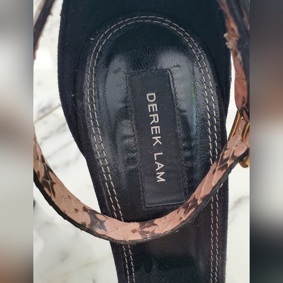 DEREK LAM - size 9-PENNY LOAFER HEELS  - SNAKE SKIN - Picture 4 of 9